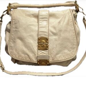 Miu Miu Cream Leather Shoulder Bag